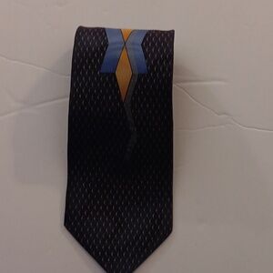 Necktie, Versailes, Swirls, Gold, Blue